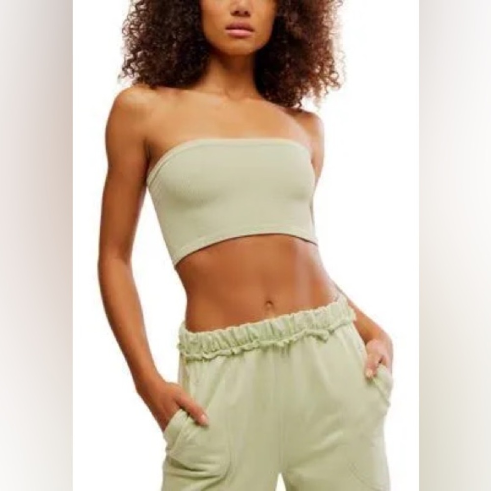 NWT | Free People | Intimately Free | Amelia Bandeau Top | Sage Green | XS